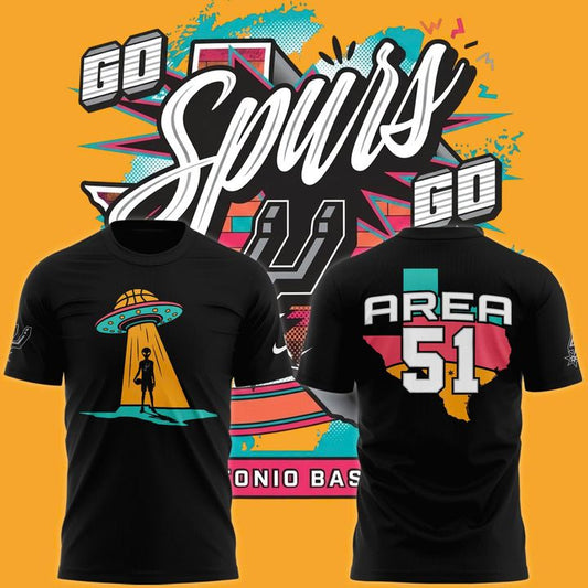 San Antonio Spurs Fiesta Alien Landing Tee