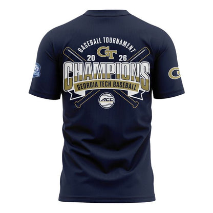 Georgia Tech Baseball TOURNAMENT AND REGULAR SEASON CHAMPIONS T-Shirt