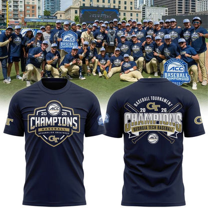 Georgia Tech Baseball TOURNAMENT AND REGULAR SEASON CHAMPIONS T-Shirt