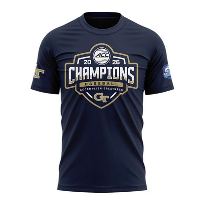 Georgia Tech Baseball TOURNAMENT AND REGULAR SEASON CHAMPIONS T-Shirt