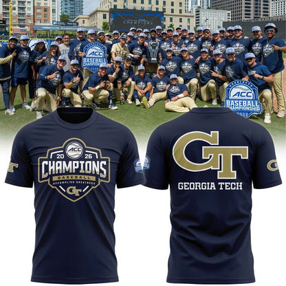 Georgia Tech Baseball TOURNAMENT AND REGULAR SEASON CHAMPIONS T-Shirt