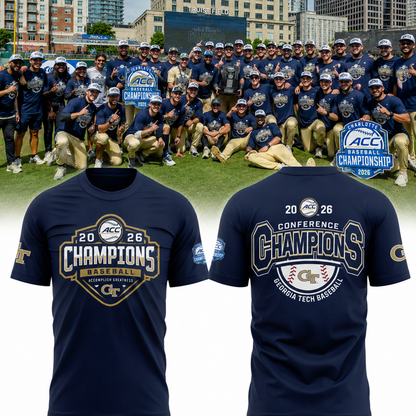 Georgia Tech Baseball TOURNAMENT AND REGULAR SEASON CHAMPIONS T-Shirt