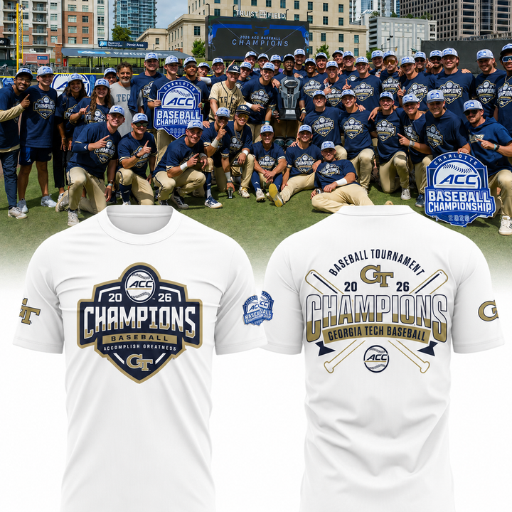 Georgia Tech Baseball TOURNAMENT AND REGULAR SEASON CHAMPIONS T-Shirt