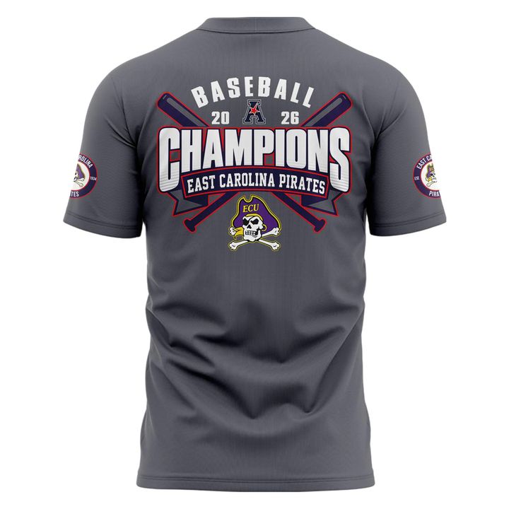 East Carolina Pirates 2026 American Baseball Champions T-Shirt