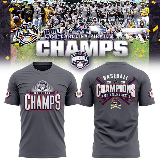 East Carolina Pirates 2026 American Baseball Champions T-Shirt
