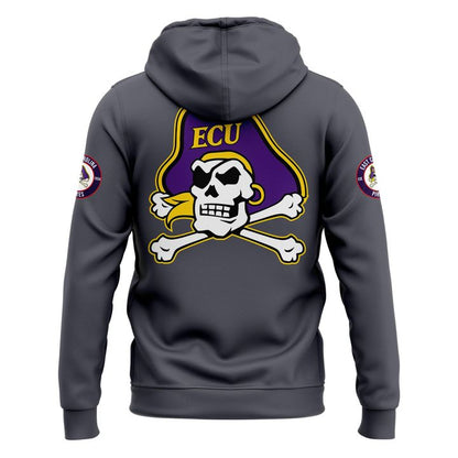 East Carolina Pirates 2026 American Baseball Champions Hoodie -Gray v2