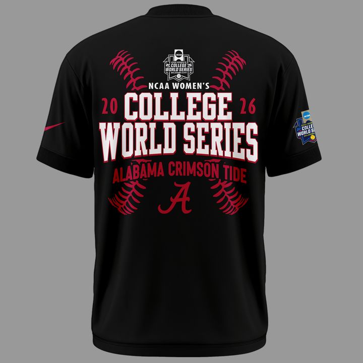 2026 Exclusive Alabama Crimson Tide softball Women’s College World Series T-Shirt Black