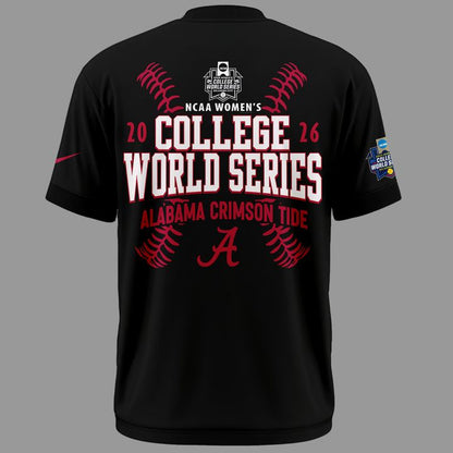 2026 Exclusive Alabama Crimson Tide softball Women’s College World Series T-Shirt Black