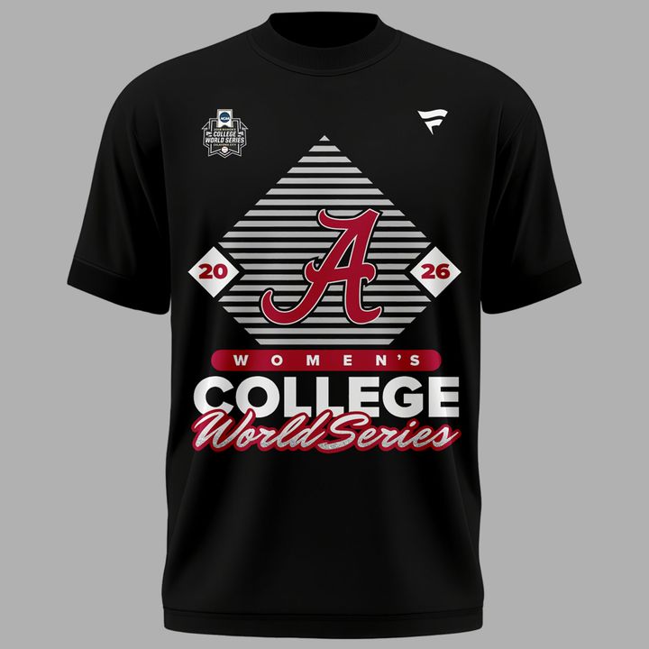 2026 Exclusive Alabama Crimson Tide softball Women’s College World Series T-Shirt Black for fans