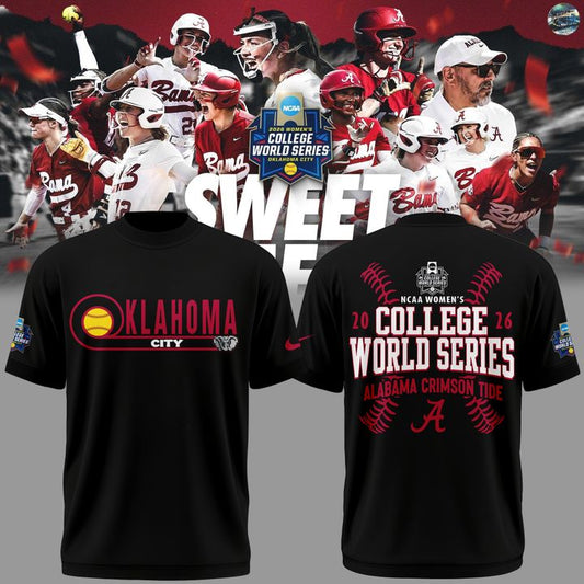 2026 Exclusive Alabama Crimson Tide softball Women’s College World Series T-Shirt Black