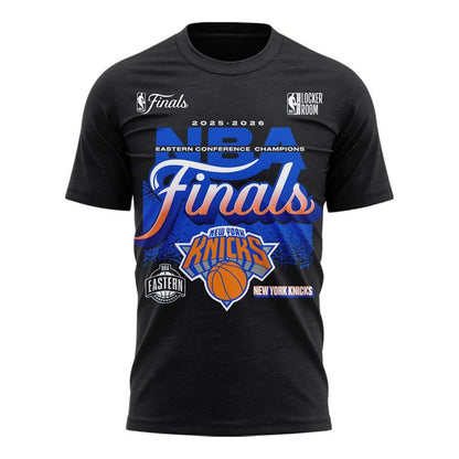 Men's New York Knicks Charcoal 2026 NBA Eastern Conference Champions Two-Sided T-Shirt