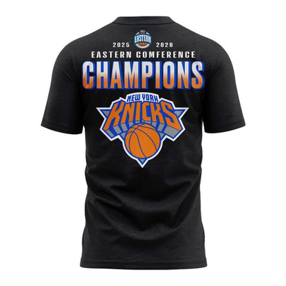 Men's New York Knicks Charcoal 2026 NBA Eastern Conference Champions Two-Sided T-Shirt
