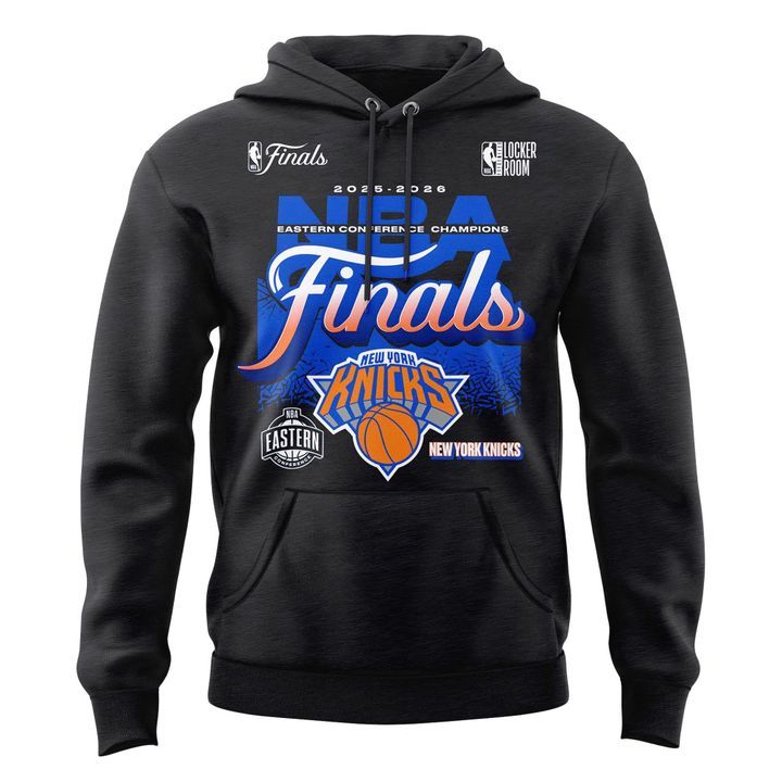 Men's New York Knicks Charcoal 2026 NBA Eastern Conference Champions Two-Sided Hoodie