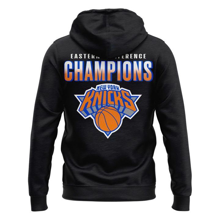 Men's New York Knicks Charcoal 2026 NBA Eastern Conference Champions Two-Sided Hoodie