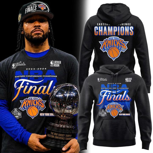 Men's New York Knicks Charcoal 2026 NBA Eastern Conference Champions Two-Sided Hoodie