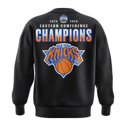 Men's New York Knicks Charcoal 2026 NBA Eastern Conference Champions Two-Sided Sweatshirt