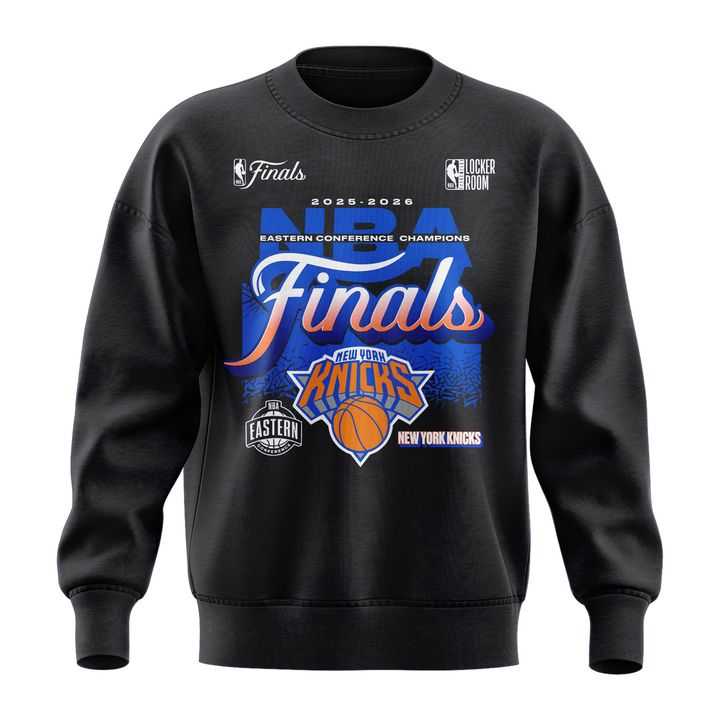 Men's New York Knicks Charcoal 2026 NBA Eastern Conference Champions Two-Sided Sweatshirt