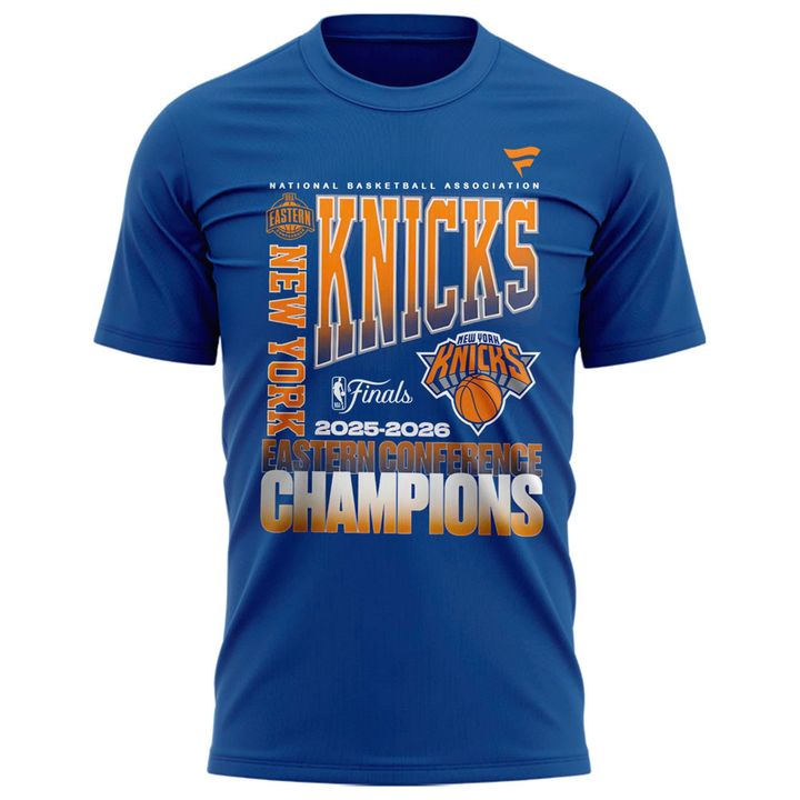Men's New York Knicks Heather Charcoal 2026 NBA Eastern Conference Champions Roster T-Shirt