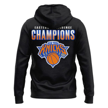 Men's New York Knicks Charcoal 2026 NBA Eastern Conference Champions Two-Sided Zip Hoodie