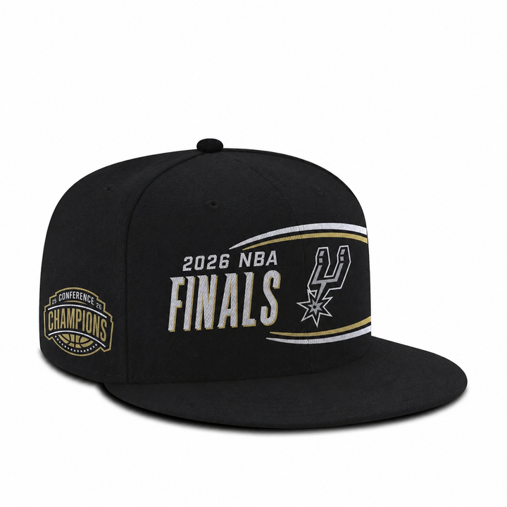 San Antonio Spurs New Era Black 2026 Western Conference Champions Locker Room 9FIFTY Snapback Hat