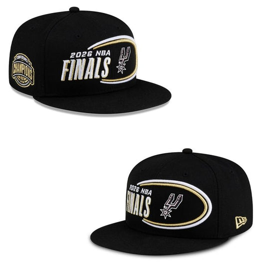 San Antonio Spurs New Era Black 2026 Western Conference Champions Locker Room 9FIFTY Snapback Hat