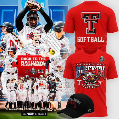 Texas Tech 2026 WCWS Championship "Wreck 'Em-Ready Stance" T-Shirt