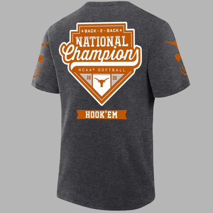2026 Exclusive T-Shirt Texas Softball back-to-back National Champions