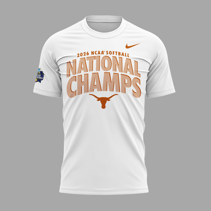 Exclusive T-Shirt White Texas Softball National Champions 2026