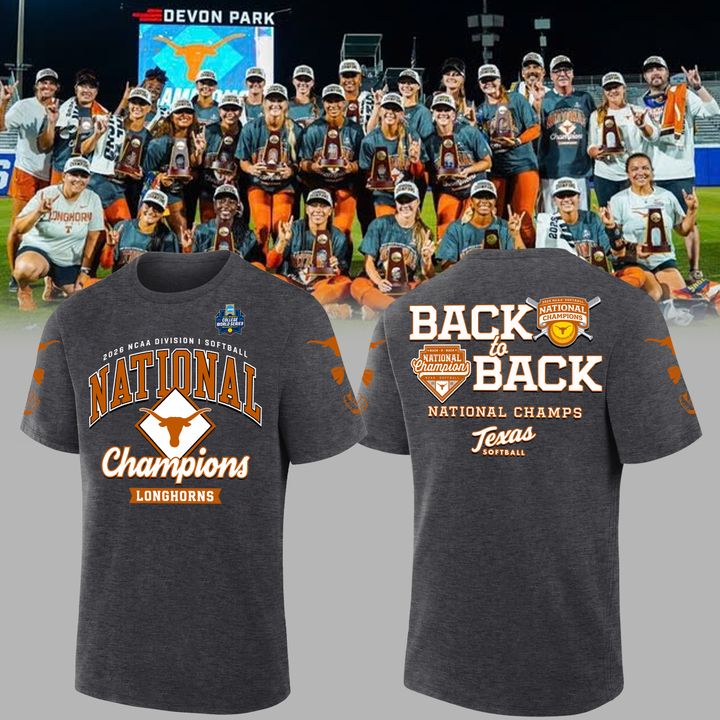 2026 Exclusive T-Shirt Texas Softball back-to-back National Champions.