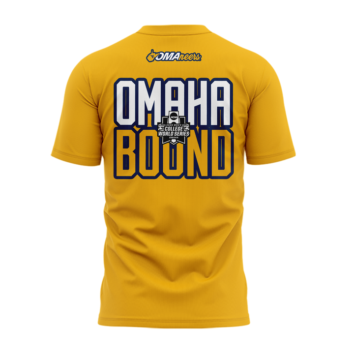 West Virginia Mountaineers 2026 NCAA Baseball Men's College World Series Omaneers Yellow T-Shirt