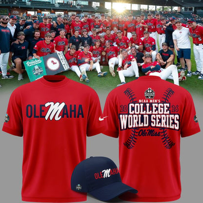 Limited Edition "Olemaha" T-Shirt Ole Miss Baseball CWS2026