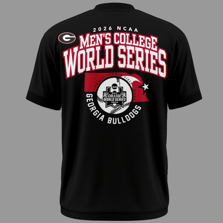Limited Edition "Omadawgs" Black T-Shirt Georgia Baseball CWS2026