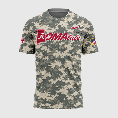 Alabama Crimson Tide 2026 Baseball College World Series OmaTide Camo T-Shirt