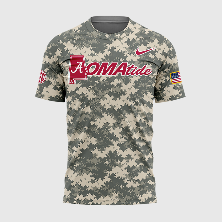 Alabama Crimson Tide 2026 Baseball College World Series OmaTide Camo T-Shirt