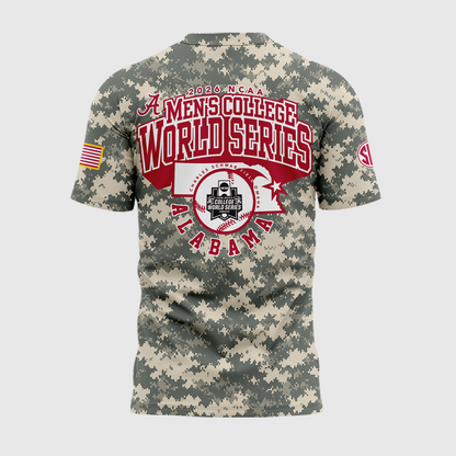 Alabama Crimson Tide 2026 Baseball College World Series OmaTide Camo T-Shirt