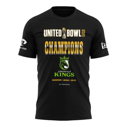 Louisville Kings 2026 United Bowl Champions Green T-Shirt