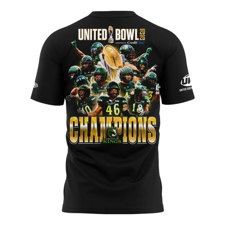Louisville Kings 2026 Champions Black T-Shirt v3