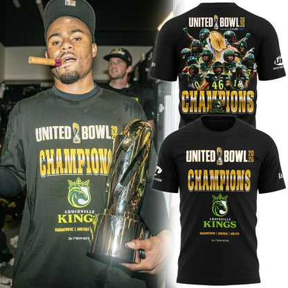Louisville Kings 2026 Champions Black T-Shirt v3