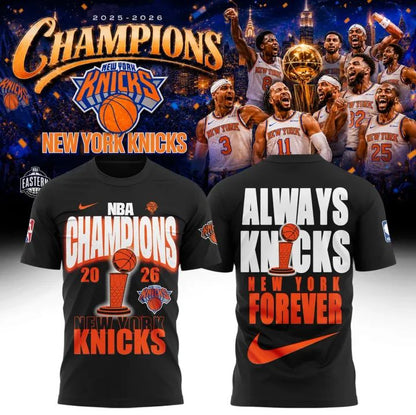 Unisex New York Knicks 2026 Finals Champions T-Shirt - Black