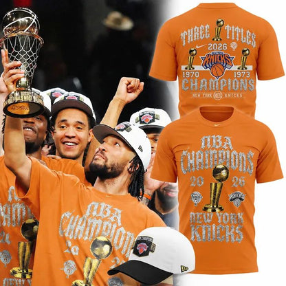 Unisex New York Knicks 2026 Finals Champions T-Shirt - Orange