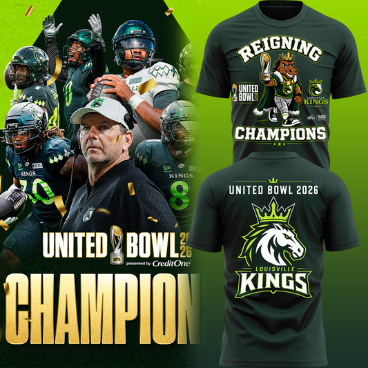1. Louisville Kings United Bowl Champions 2026 Reigning Champions T-Shirt