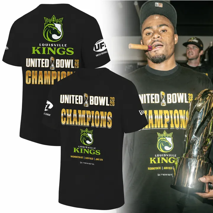 3. Louisville Kings United Bowl Champions 2026 Reigning Champions T-Shirt