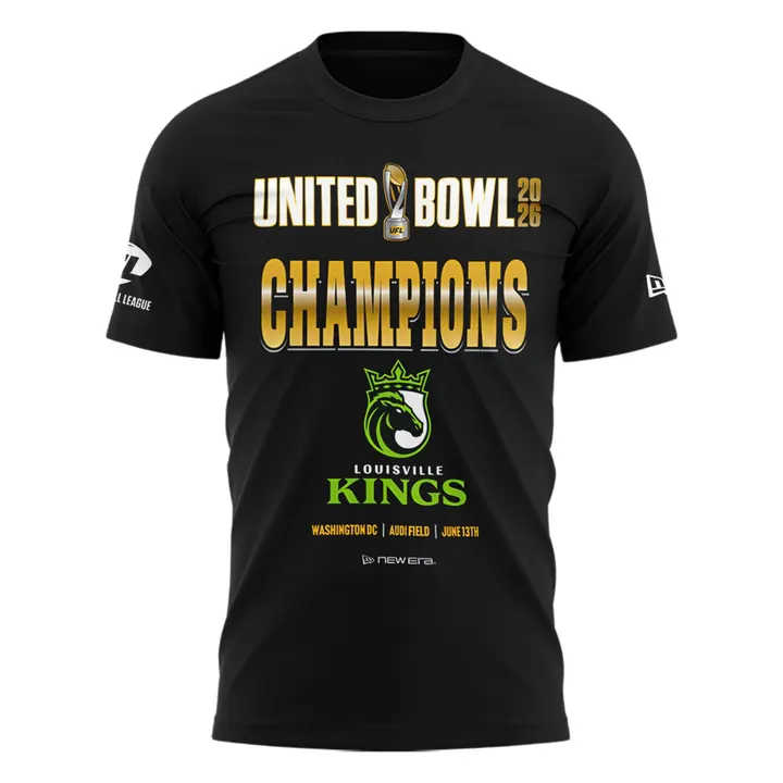 3. Louisville Kings United Bowl Champions 2026 Reigning Champions T-Shirt