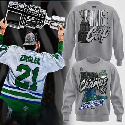 Florida Everblades Kelly Cup Champions 5X Championship Blue Sweatshirt