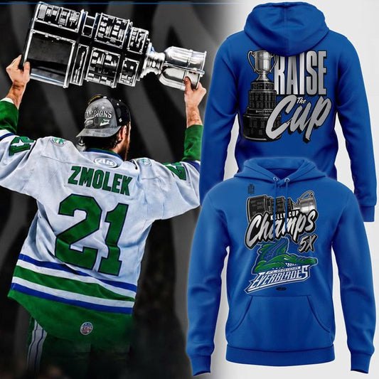 Florida Everblades Kelly Cup Champions 5X Championship Blue Hoodie