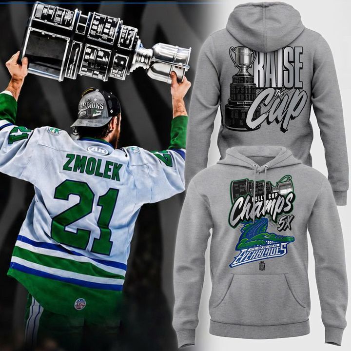 Florida Everblades Kelly Cup Champions 5X Championship Blue Hoodie