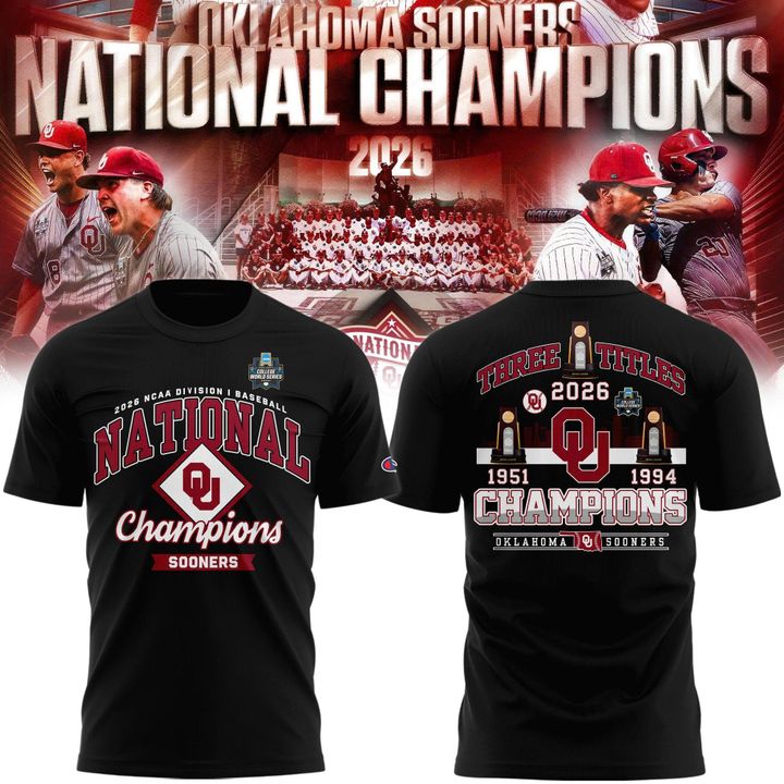 Oklahoma Sooners 2026 Baseball National Champions Locker Room Gray T-Shirt