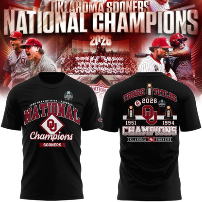 Oklahoma Sooners 2026 Baseball National Champions Locker Room Gray T-Shirt