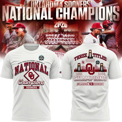 Oklahoma Sooners 2026 Baseball National Champions Locker Room T-Shirt