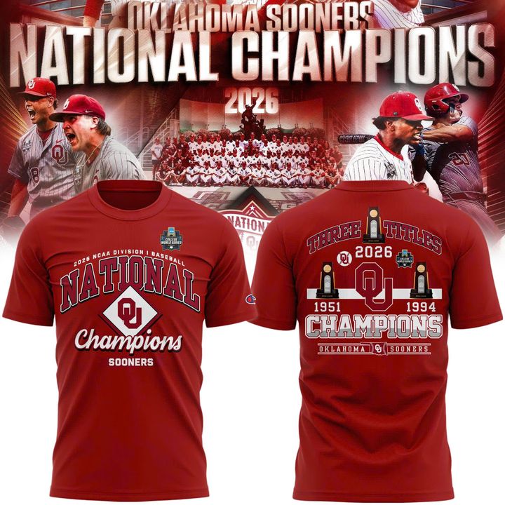Oklahoma Sooners 2026 Baseball National Champions Locker Room Gray T-Shirt